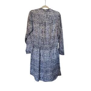 Damsel in a Dress Satin Spotted Long Sleeve Tie Waist Purple Mini Dress, Size 10